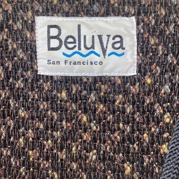 Beluva black mixed tweed cotton woven jacket. Pockets on front. Unlined.Size S/M - Picture 2 of 7